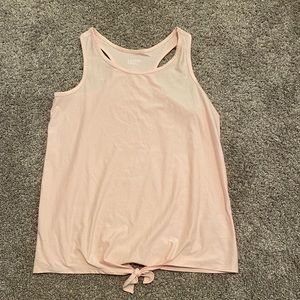 Girls Land’s End Racerback Tie Waist Tank Top Light Pink Size XL